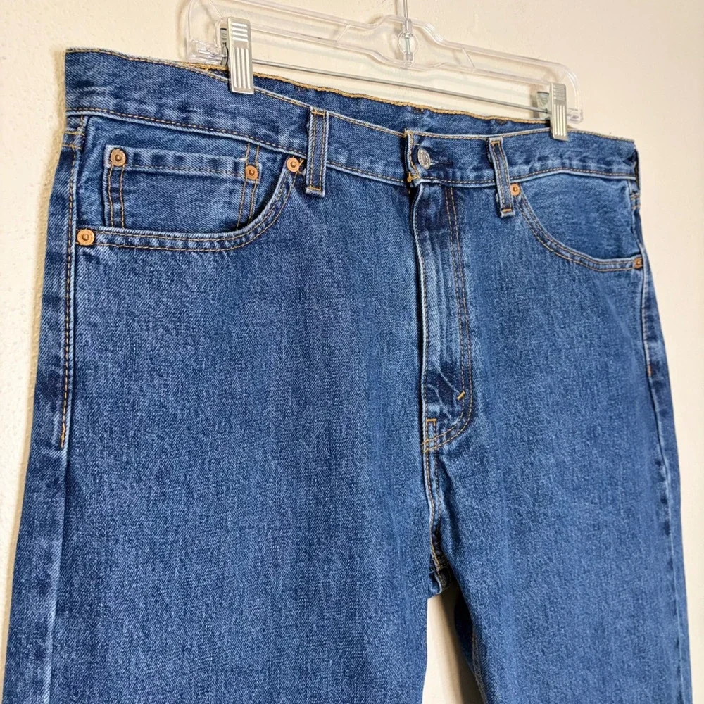 Levis 505 Regular Fit Jeans Mens 38x30 Blue Straight Leg Denim Pants 00505-4886